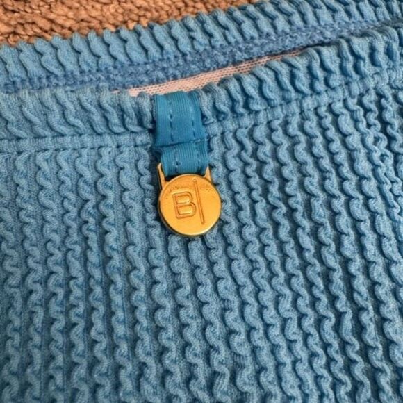 Bleu Rod Beattie Malibu Blue 90's Hi Waist Textured Bikini Bottom Size 4 NWOT - Picture 5 of 6